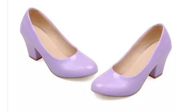 

women's shoes spring and autumn high coarse heel round head@987, Black
