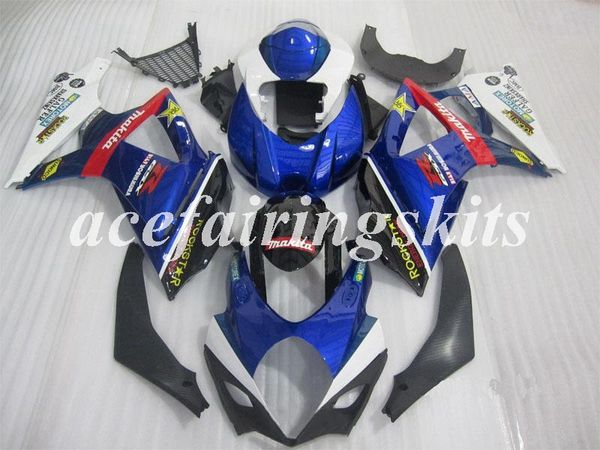 

4 бесплатные подарки новый abs мотоцикл полный обтекатели комплект подходит для suzuki gsx-r1000 k7 2007 2008 07 08 кузов набор темно-синий