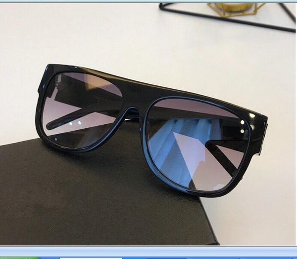 

2020 new sunglasses men women brown transparent width frame light yellow square glasses luxury sunglasses with box and dastbag, White;black