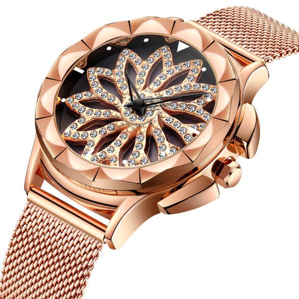 

quartz watches women new fashion wristwatches relogio feminino ladies rose gold steel quartz watch casual crystal rhinestone clock, Slivery;brown