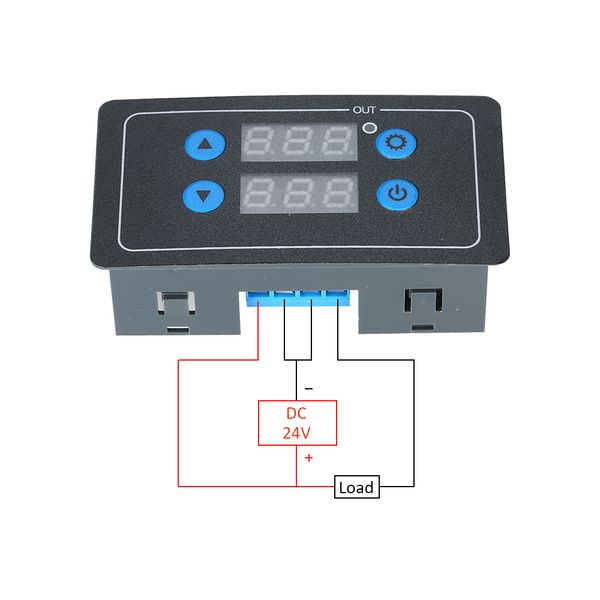 

yf-4 dc5v/12v/24v dual led digital time delay relay trigger cycle timer delay switch circuit board timing control module diy