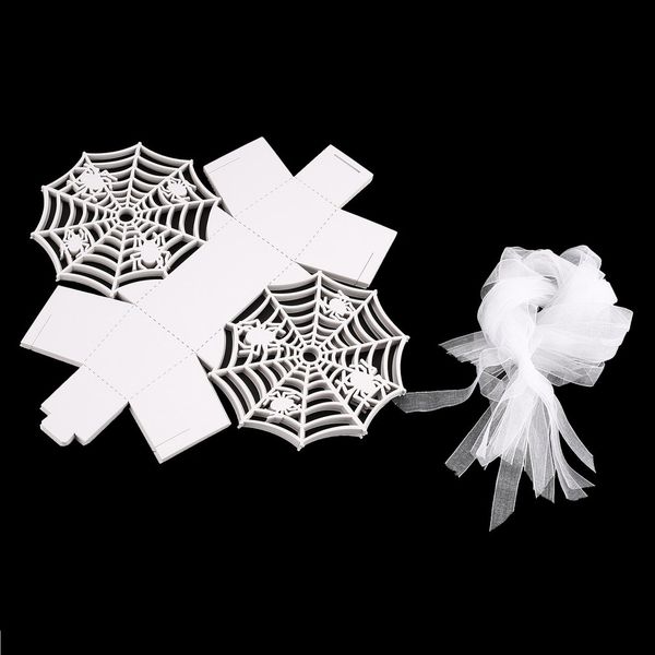 

20pcs spider web candy boxes halloween decoration box hollow wedding birthday party decoration