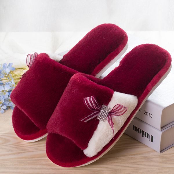 

home girls slippers comfortable ladies winter slippers indoor warm shoes female winter women indoor outdoor, Black