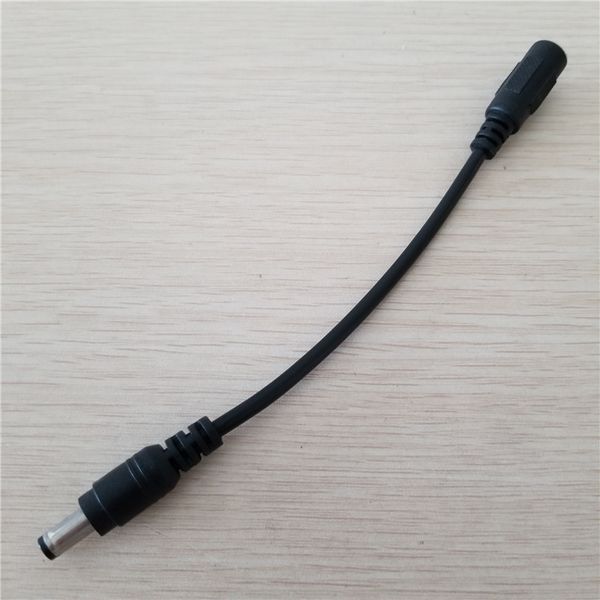 

5 pcs/lot dc 5.5mm*2.1mm male to female adapter extension power cable black 16cm