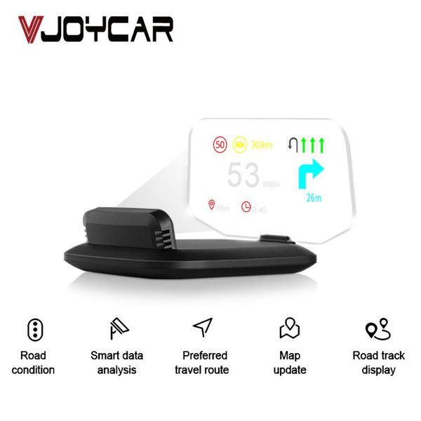 

head up display obd2 hud mirror updated c1 with live navigation gps hud speed fuel consumption car speedometer projection