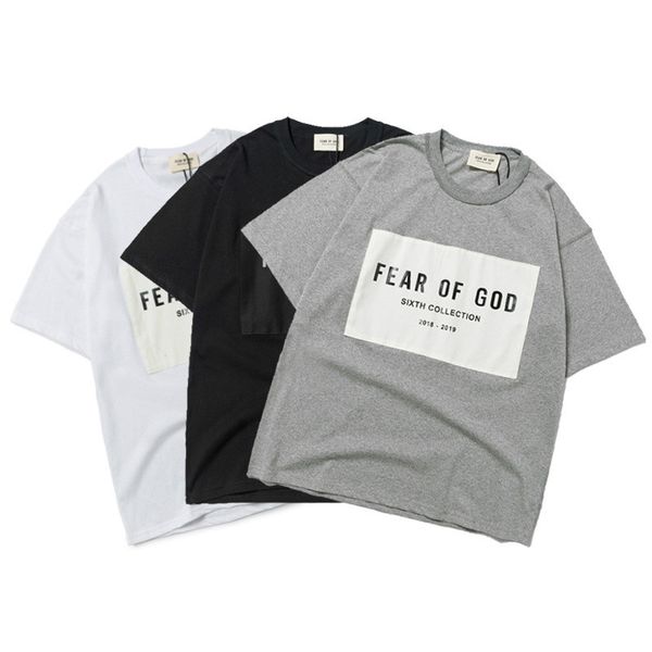 

2020 mens designer t-shirt fog essentials shirt summer fashion women letter print brand short sleeve high street tide style, White;black