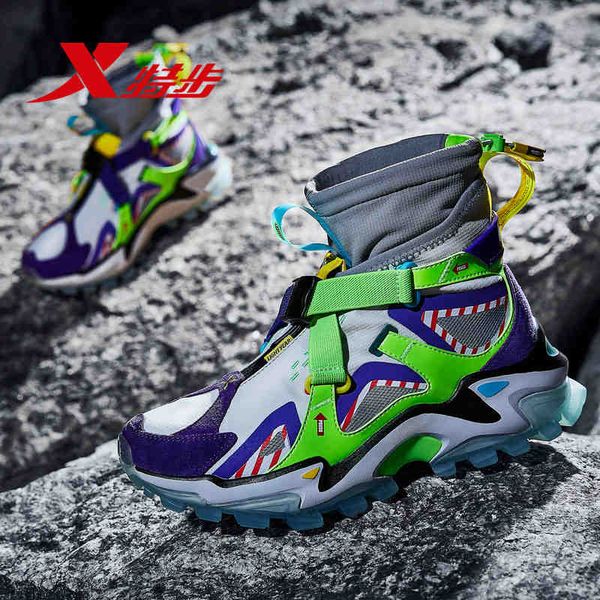 

981318393115 [moon landing-light year] xtep women casual shoes high socks shoe woven non-slip sports lunar shoes