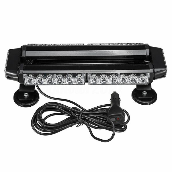 

15 inch 30 led roof strobe light bar traffic advisor double side emergency amber