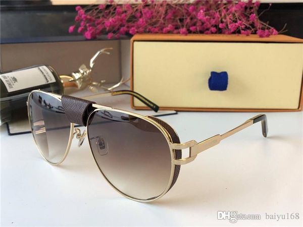 

vintage gold brown pilot sunglasses oculos de sol mens luxury designer sun glasses shades new with box, White;black