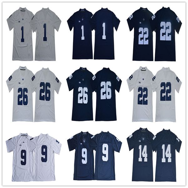 

2020 ncaa penn state nittany 26 saquon barkley trace mcsorley 9 joe burrow 1 justin fields 2 chase young college football jerseys s-3xl, Black;red