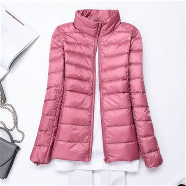 

fashion 2019 autumn new lightweight duck down jacket women korean short plus size slim down coat winter jacket women coat 4xl, Black