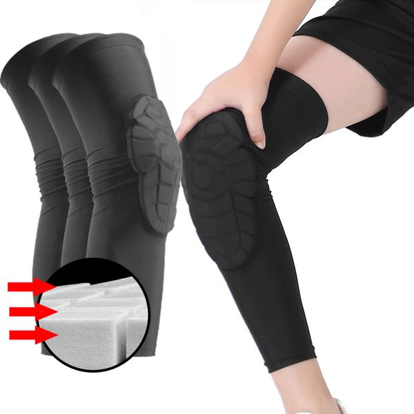 

sports honeycomb compression knee pad elbow pads guards protective gear for kids kh889, Black;gray