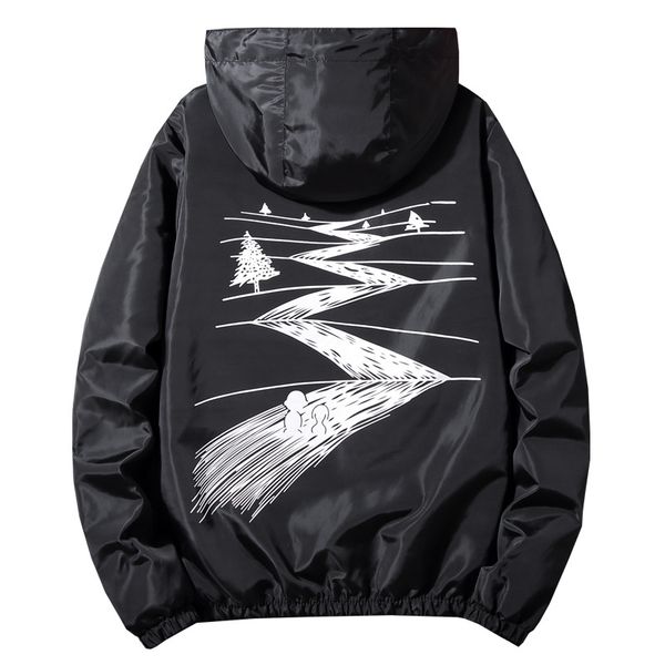 

jacket windbreaker men jaqueta masculina hoodie loose more zipper college jackets, Black;brown