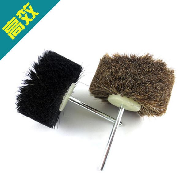 

6mm handle thick pig brush wood sculpture root carving polishing tool sisal relief slot horsehair arborvitae wax