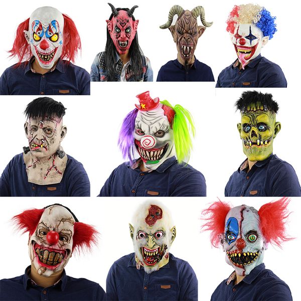 

scary horror clown halloween mask waterproof realistic crazy creepy party scary mask halloween costume props for children