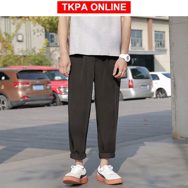 

мужские корейский streetwear бегуны брюки 2020 комбинезоны мужские повседневные черный ankel длина брюки женщины chic harajuku гарем, Black