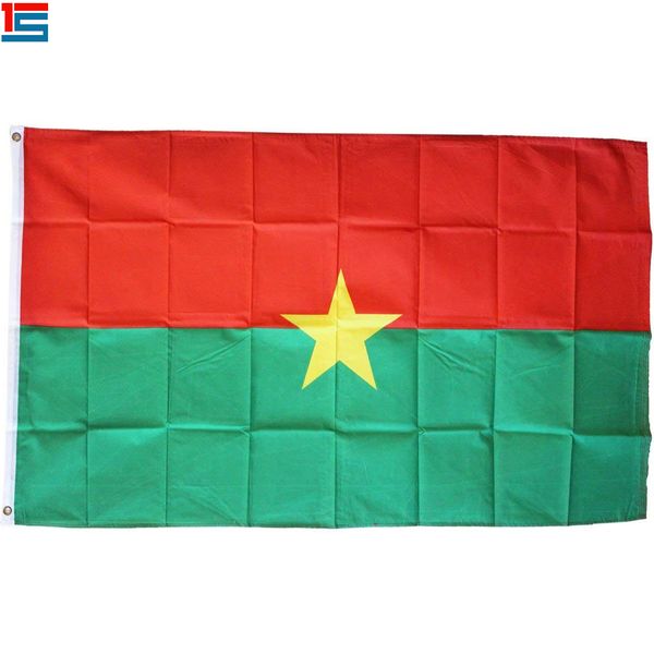 

digital printing burkina faso flag 90 x 150 cm polyester national country flag banner with two grommets