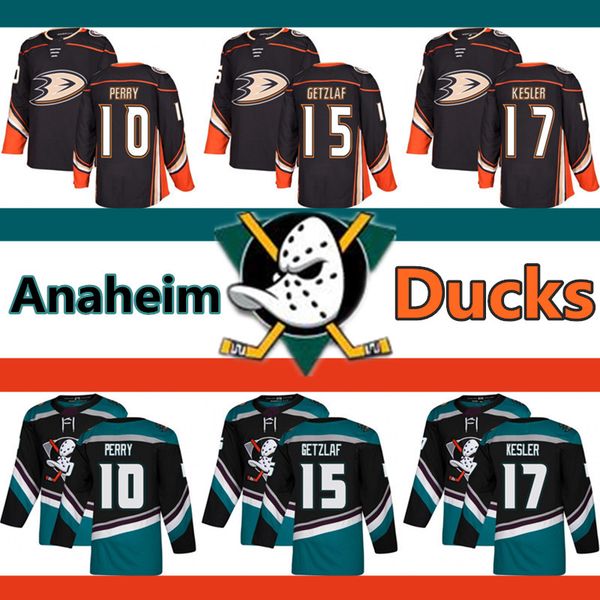 

men's anaheim ducks jersey 10 corey perry 17 ryan kesler 15 ryan getzlaf embroidery logos hockey jerseys, Black;red