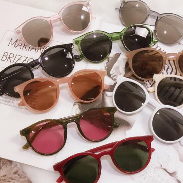 

women sunglasses new vintage sunglasses trend round frame milk color small frame sunglasses for women, White;black