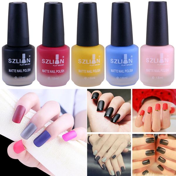 

pigments 18ml matte dull nail polish fast dry long lasting nail art matte polish gel makeup drop shipping g624