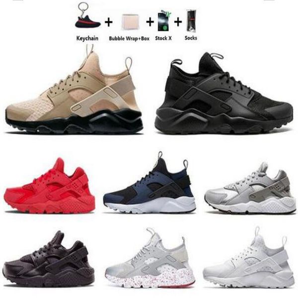 

мода huarache 4,0 1,0 кроссовки мужчины женщины рубец черный белый красный высокое качество размер спортивный спорт кроссовки тренер 36-45