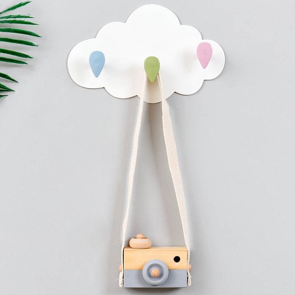 

cloud hook 3-hooks hanger wall mounted nail hanger for kitchen bathroom door ve