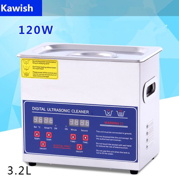 

120w 3.2l deisel common rail fuel injectors steel ultrasonic tank cleaning machine for pump parts nozzles valves cleaner