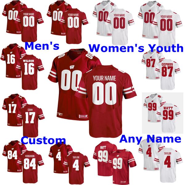 

ncaa wisconsin badgers jerseys mens zack baun jersey alex hornibrook andrew van ginkel nakia watson college football jerseys custom stitched, Black