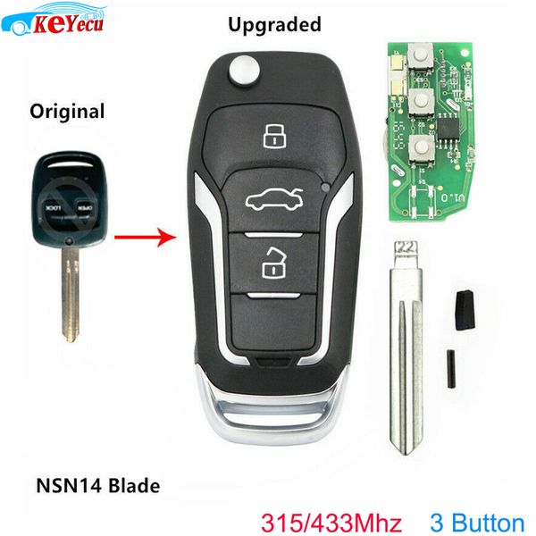 

keyecu upgraded flip remote key 315mhz or 433mhz 4d62 chip for forester liberty outback impreza 2000 2001 2002 2003