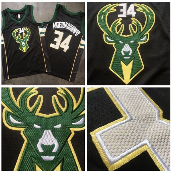 

мужчины milwaukee бакс 34 яннис antetokounbo зеленый закончено swingman-джерси заявление издание, Black;red