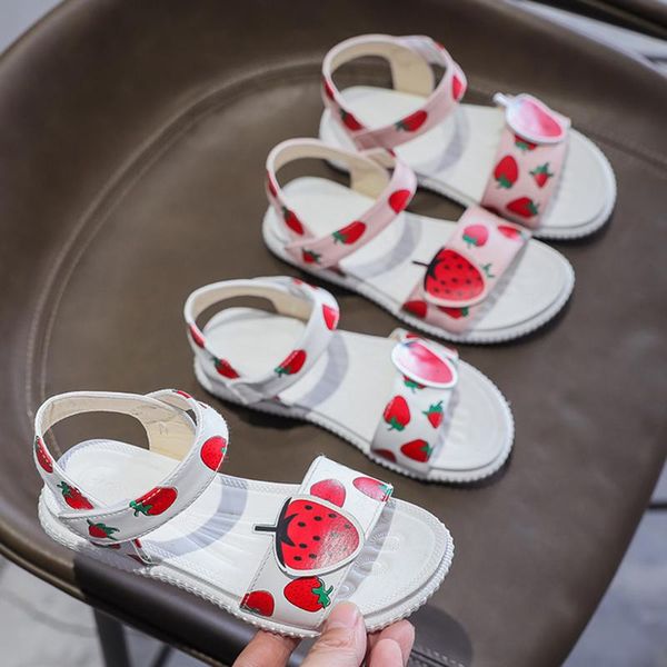 

малыш младенца детская ребёнки обувь лето мультфильм печати сандалии принцесса обувь hook loop цветочный non-slip младенца способа, Black;red