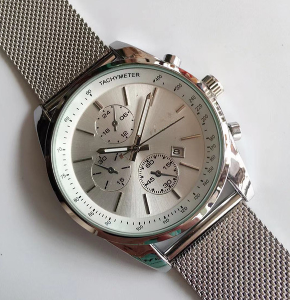 

luxury watch relogio masculino mens quartz watches fashion dial calendar folding clasp fashion quartz watches wholesale, Slivery;brown