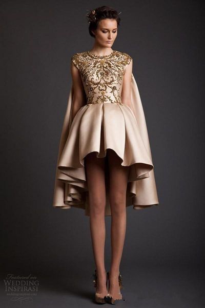 

2019 новый krikor jabotian бальное платье с круглым вырезом с коротким атласным золотом аппликации вечерние платья гламурное весеннее платье, Black