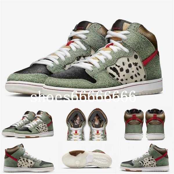 

new arrive sb dunk high dog walker basketball shoes for mens black green trainers designer brand sport sneakers fdzhlzj, Black;red