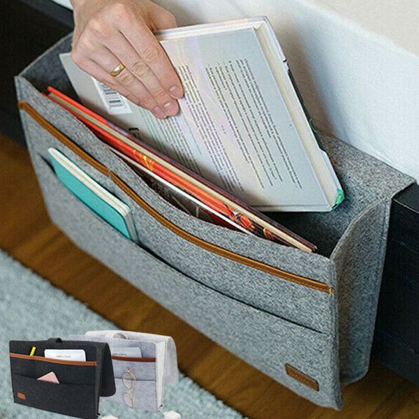 

bedside storage caddy bed tidy pocket organiser bag for book lapphone uk