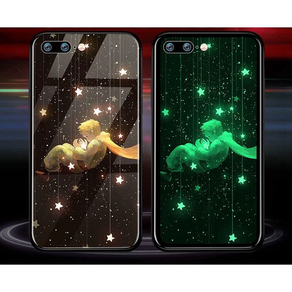 

[tongtrade] tempered glass case for iphone 11 pro x xs max 8 7 6s 5s plus tiktok the same style luminous noctilucent lite glow glass cover