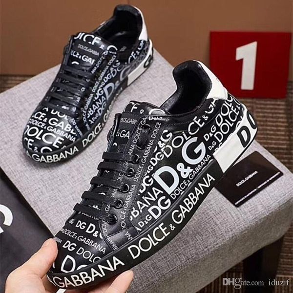 

iduzi designer luxury mens casual shoes genuine leather triple white black trainer men fashion leisure run sneaker with box high qualit