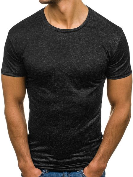 

6colors solid mens конструктора tshirts o шеи с коротким рукавом тонкий тощий летний тройники цветочный размер m xxl, White;black