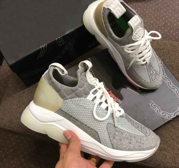 

Дизайнерские кроссовки Cross Chainer Trainers Mens Womens Chainures Красный с низким верхом Роскошны