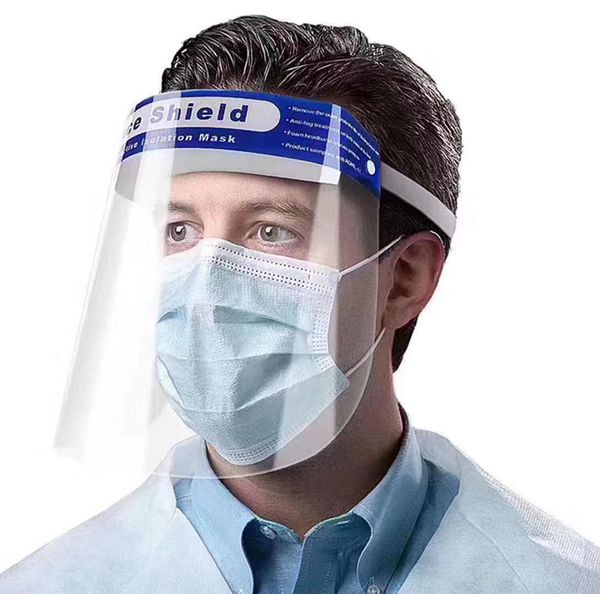 

Безопасность Faceshield прозрачный прозрачный ЭКО ПЭТ прозрачный пластик многоразовые защитные анти-всплеск и туман маска для защиты лица DHL