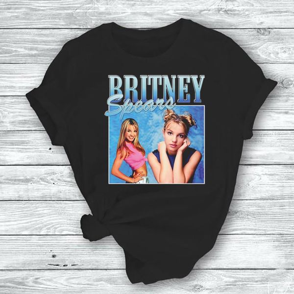

britney spears beautiful p men's black funny cartoon t shirt women men harajuku ullzang t-shirt graphic tshirt tees, White