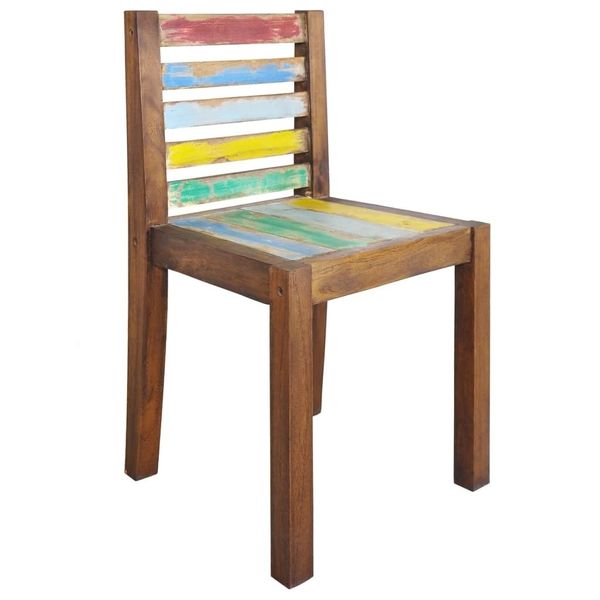 

2pcs dining room chair recycled boat wood 45x45x85cm patio benches