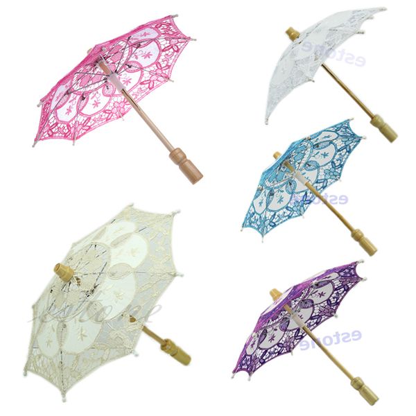 

parasol umbrella embroidered lace for wedding party hot sale decoration