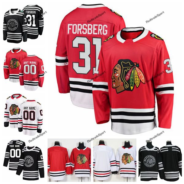 

2019 winter classic anton forsberg chicago blackhawks hockey jerseys new black #31 anton forsberg stitched jerseys customize name, Black;red