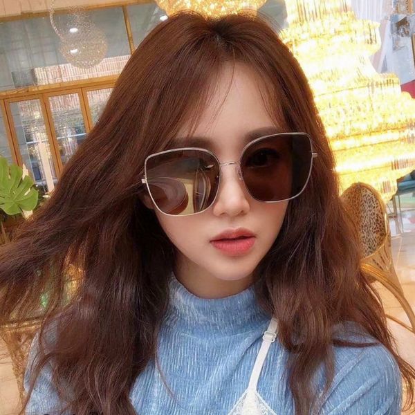 

fashion oversize square sunglasses women men brand metal frame sun glasses vintage summer uv400 sunglass 2020 shades, Blue