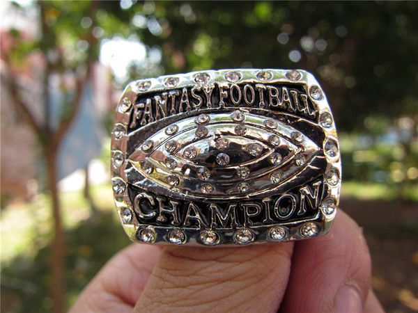 

2016 fantasy american football championship ring men fan souvenir gift wholesale 2019 drop shipping, Golden;silver