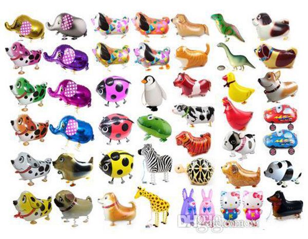

прогулки pet животных гелий алюминиевая фольга шар автоматическая запайки дети baloon игрушки подарок для дня рождения венчания рождества su