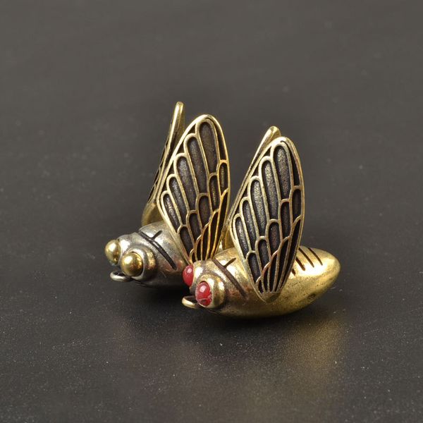 

творческая личность старинные 100% латунные подвижные знайте цикада кулон блокбастер удивительная античная маленькая бронзовая коллекция, Bronze;silver