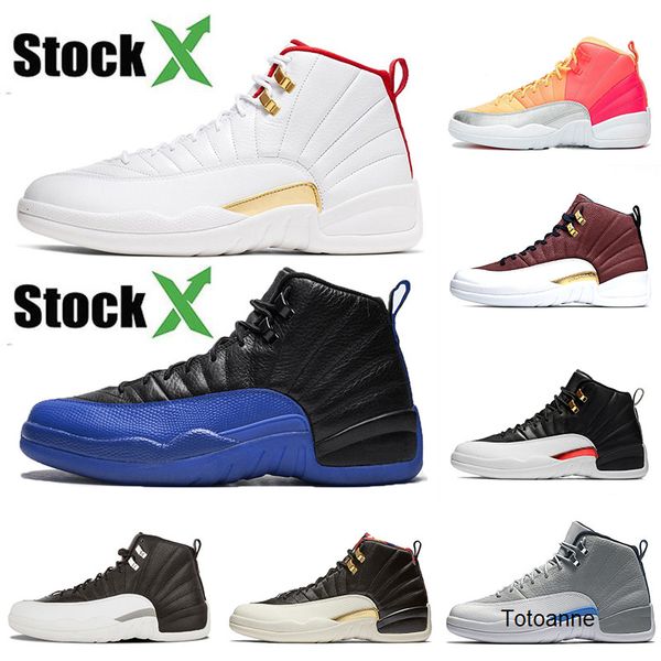 

2020 new fiba game royal black off men fashion xii basketball shoes 12s wolf grey ovo white trainer punch designer sport sneakers