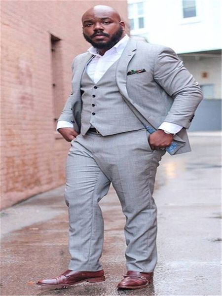 

grey business men suit 3 pieces(jacket+pants+vest+tie) plus size costume homme blazer formal prom tuxedo clothes masculino, White;black